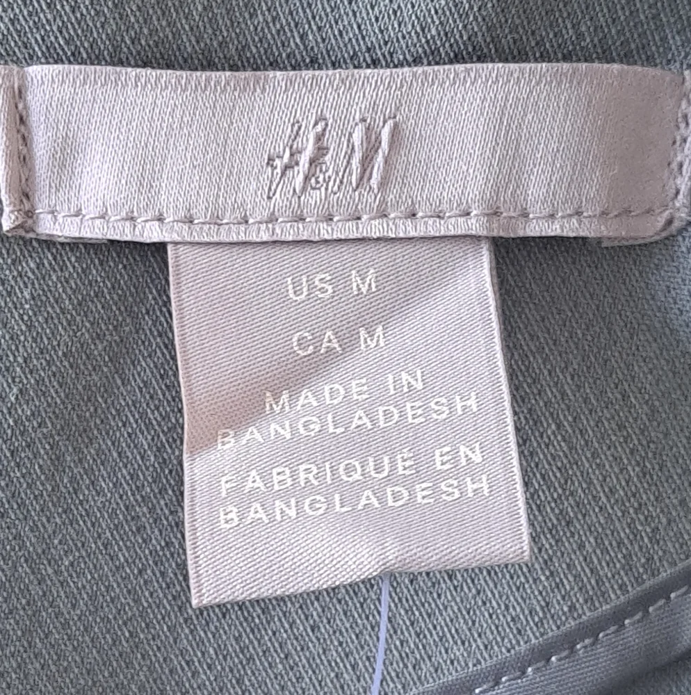 H&M NWT Olive Green Business  Fitted Casual Belted Dress.  Size M. - Picture 6 of 9